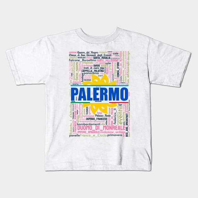 Wordart: Palermo Kids T-Shirt by Condormax